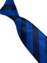 Royal blue and dark blue navy barber striped classic tie